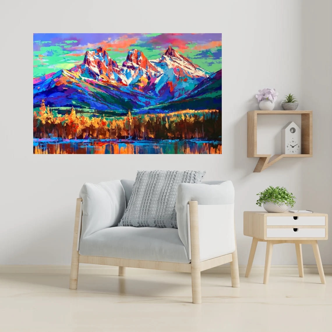 "Three Sisters" - Landscapes Artwork Sample on Wall