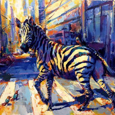 "Crosswalks" - Zebra - Wildlife Concrete Jungle Artwork