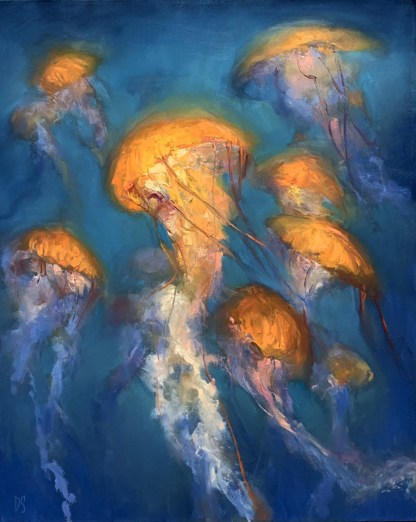 "Eternal Lanterns" - Jellyfish - Wildlife Artwork