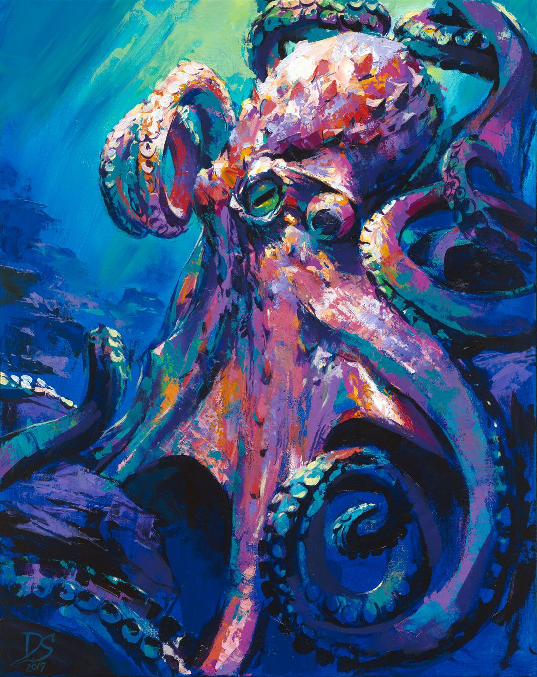 "King Octopus" - Octopus - Wildlife Artwork