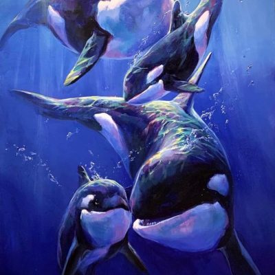 "Orca Family" - Orca / Killer Whales - Wildlife Artwork
