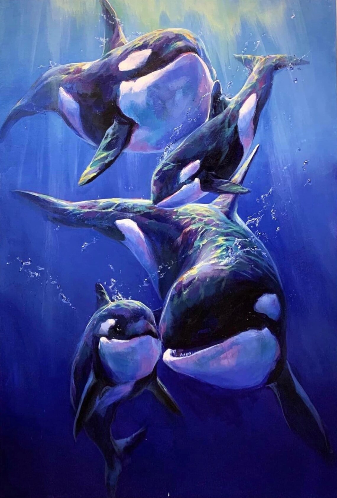 "Orca Family" - Orca / Killer Whales - Wildlife Artwork