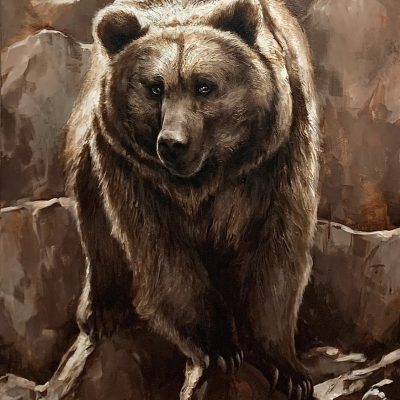 "Quarry Watcher" - Grizzly Bear - Wildlife Artwork