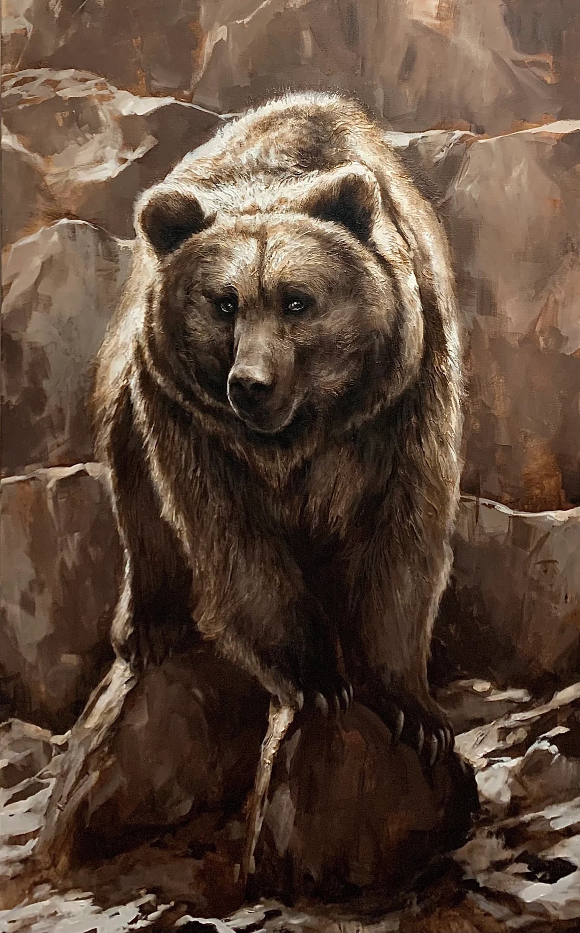 "Quarry Watcher" - Grizzly Bear - Wildlife Artwork