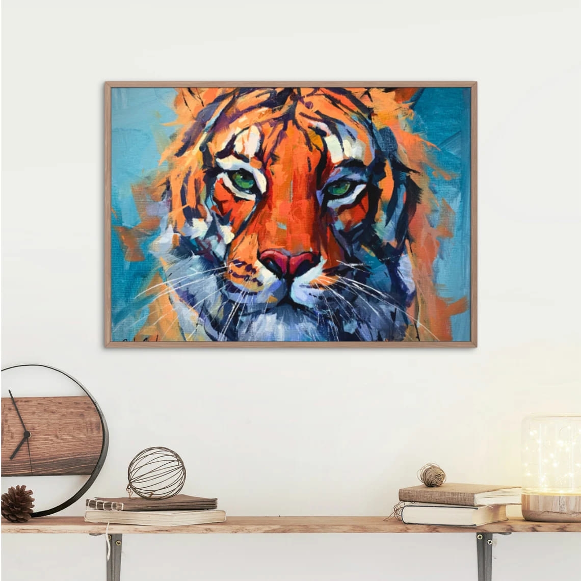 "Regal" - Tiger - Wildlife Artwork Sample on Wall