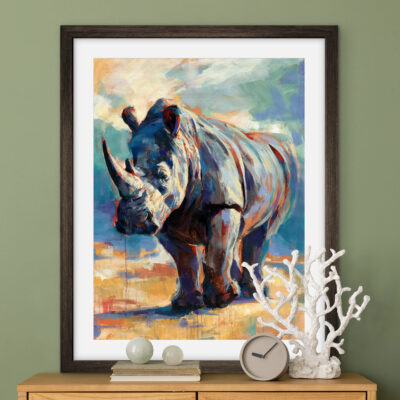 Rhino 3 ART PRINT