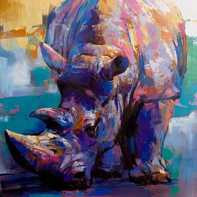"Rhino" - Rhinoceros - Wildlife Artwork