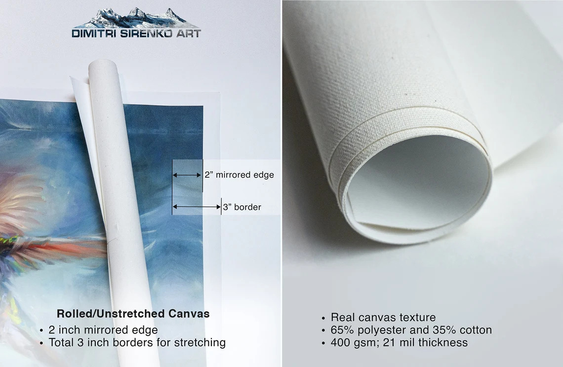 Rolled Un-Stretched Canvas Information