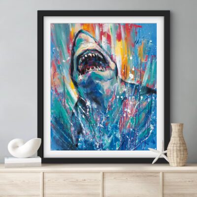 Shark Splash ART PRINT