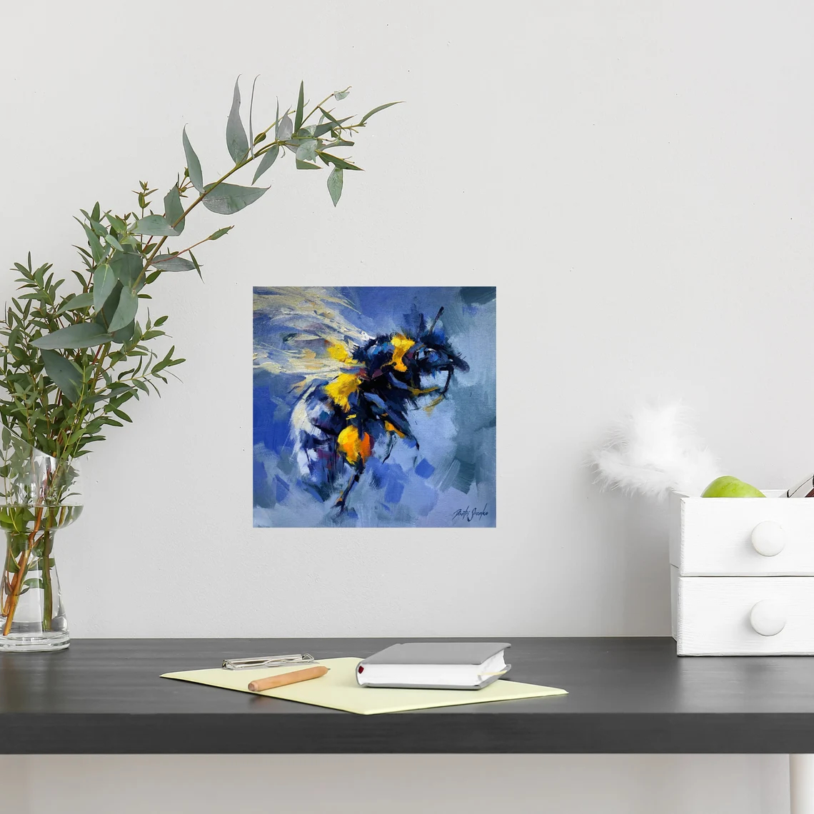 "Sweet Dreams" - Bumble Bee - Wildlife Artwork Sample on Wall