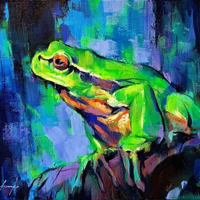 "The Thinker" - Frog - Wildlife Artwork