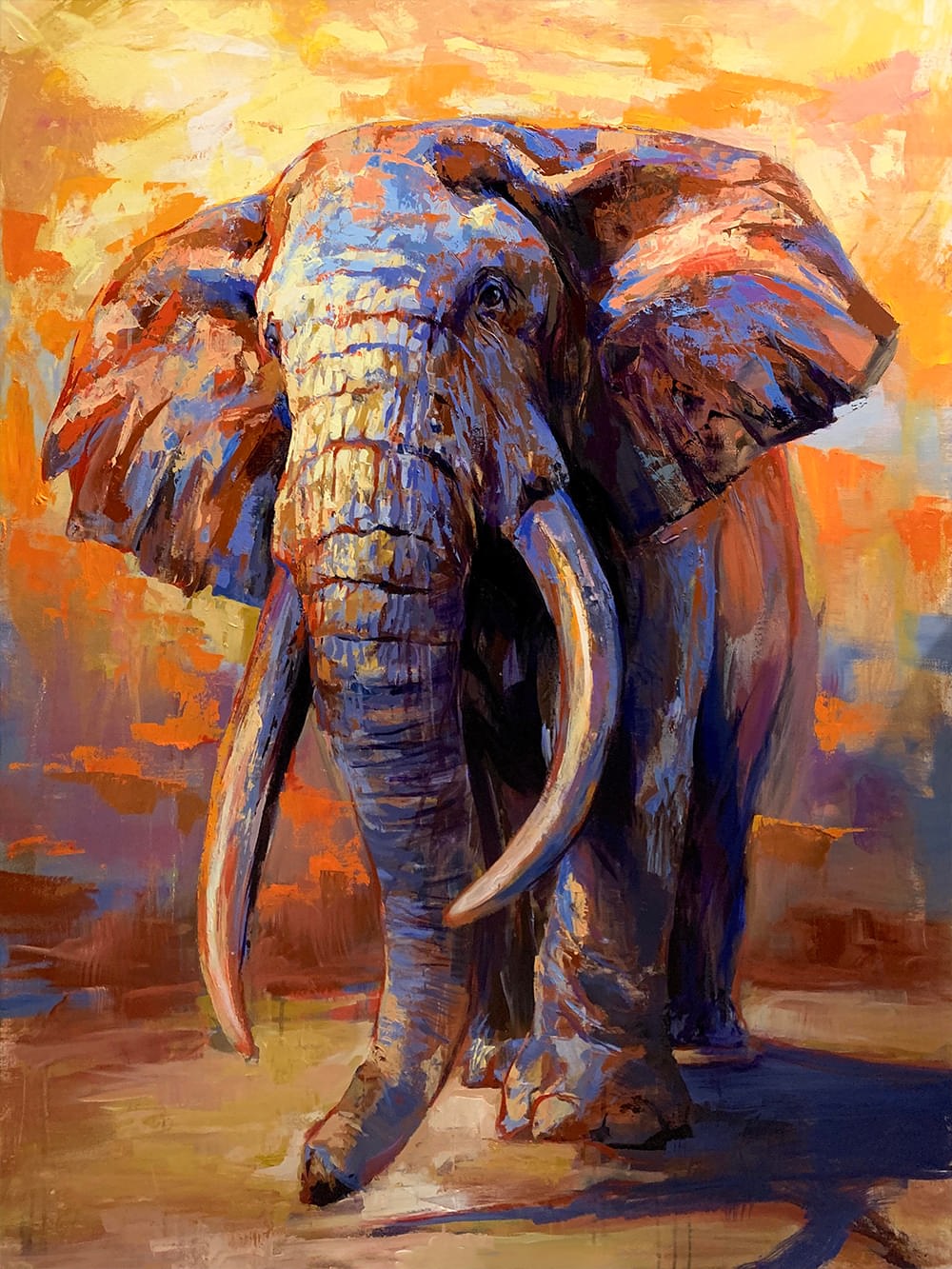 "The Traveler" - Elephant - Wildlife Artwork