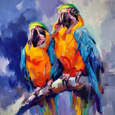"The Twins" - Macaws - Wildlife Artwork