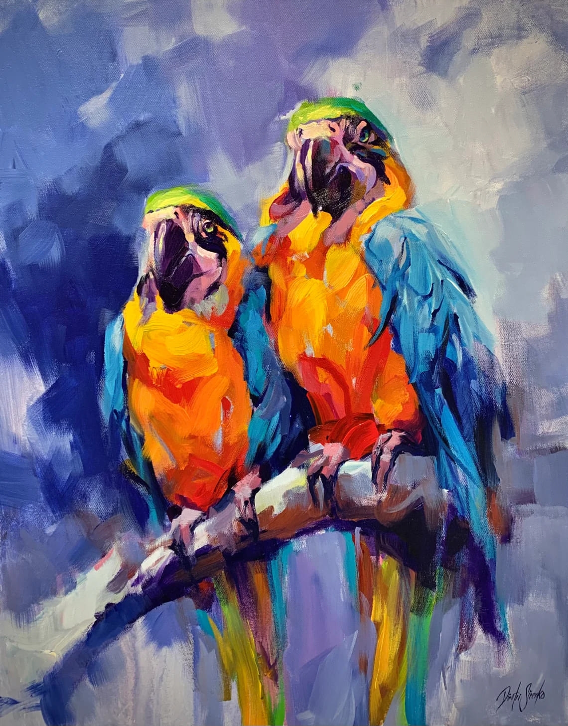 "The Twins" - Macaws - Wildlife Artwork