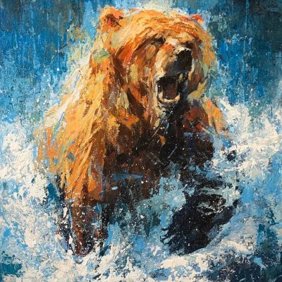 "Unstoppable" - Grizzly Bear - Wildlife Artwork