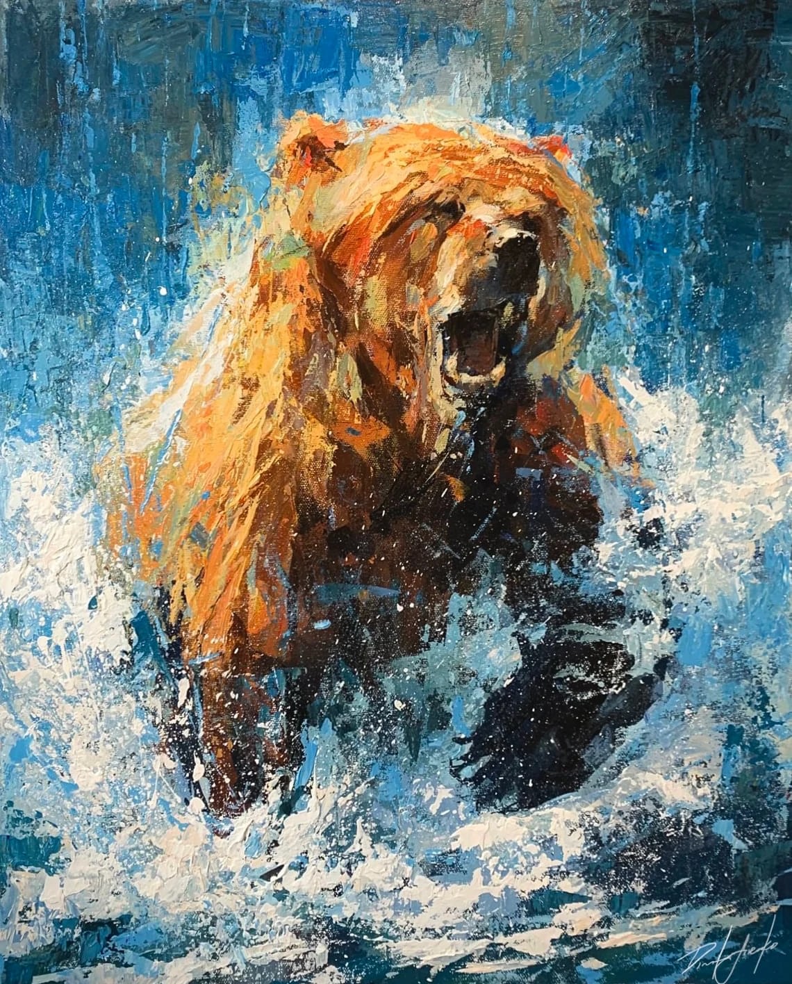 "Unstoppable" - Grizzly Bear - Wildlife Artwork