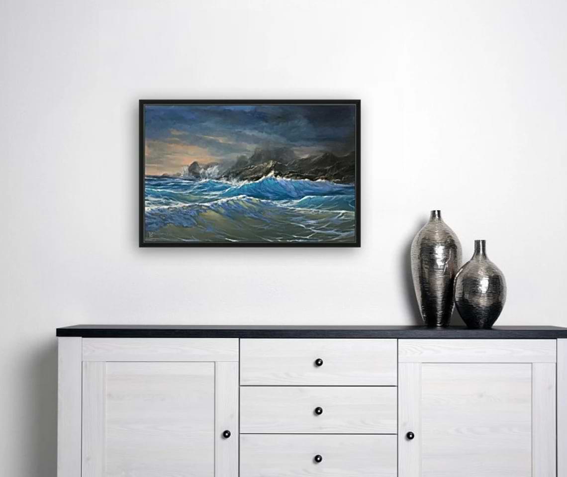 "Brothers" - Seascape Artwork Sample on Wall