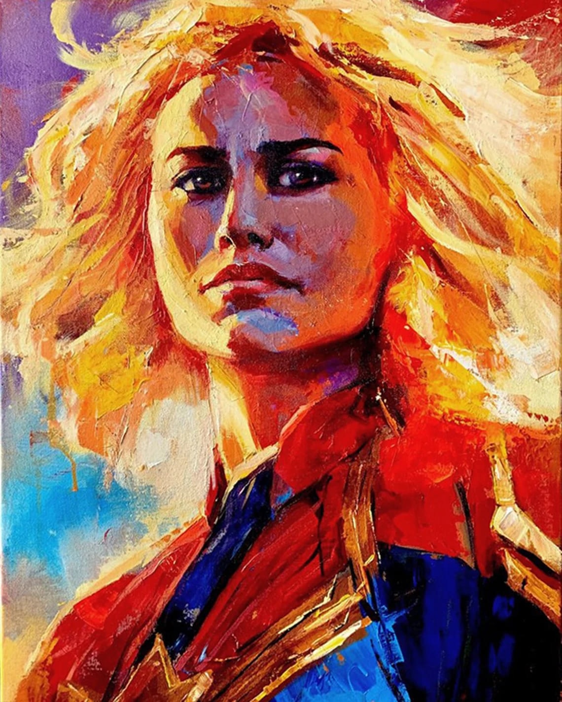 "Captain Marvel" - Portraits - Original Painting