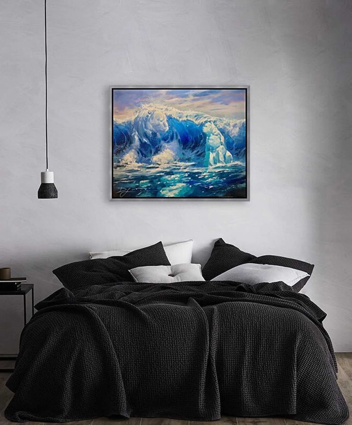 "Cold Connection" - Seascape Artwork Sample on Wall