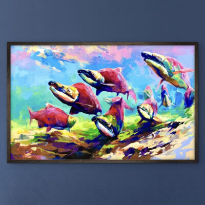 Crimson Run ORIGINAL PAINTING