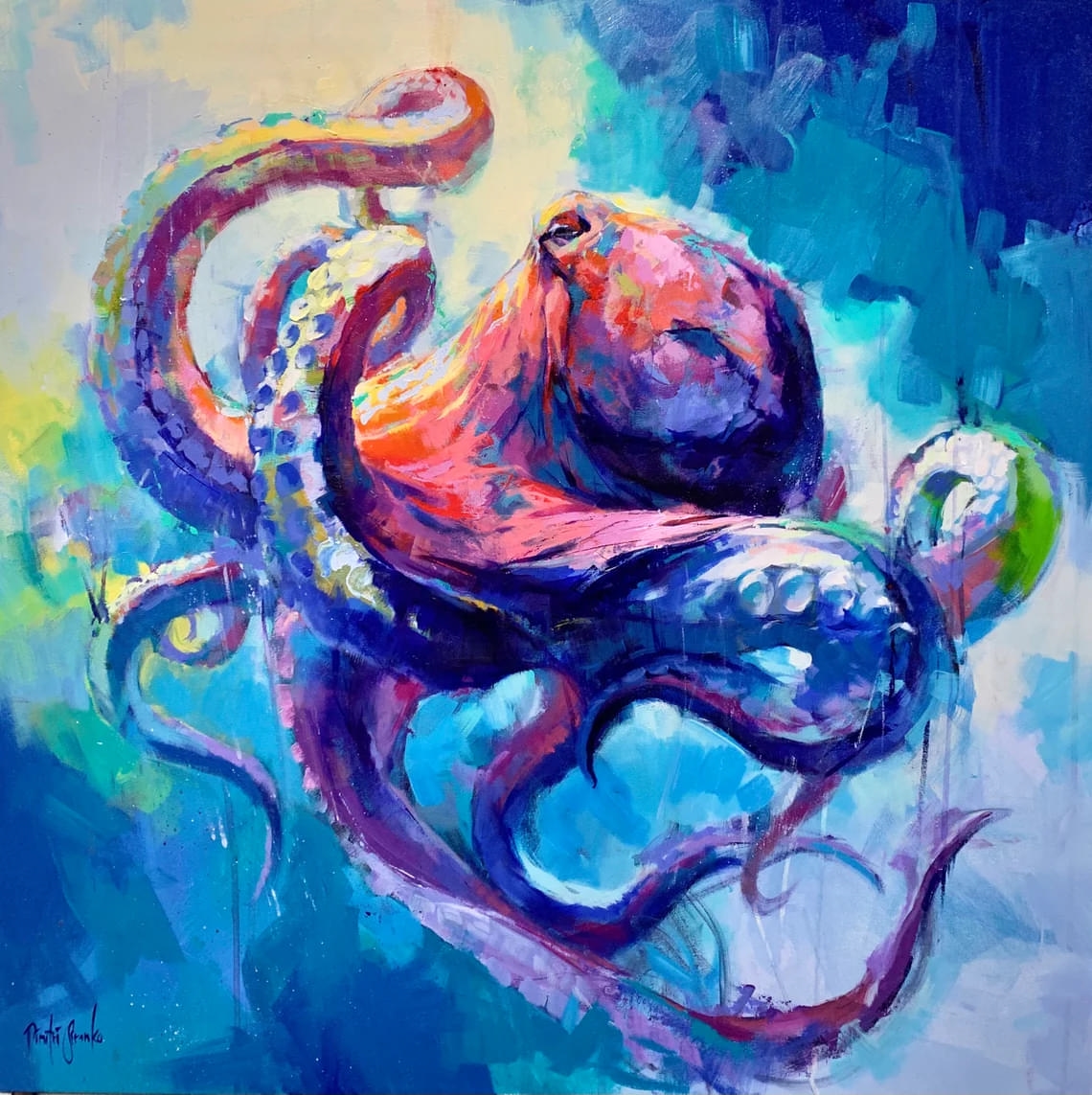 "Dancing Carousel" - Octopus - Wildlife Artwork