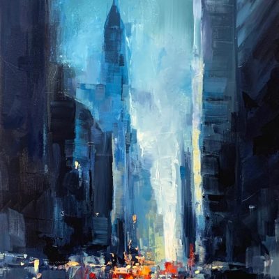 "Foggy Giants" - Cityscapes - Original Painting