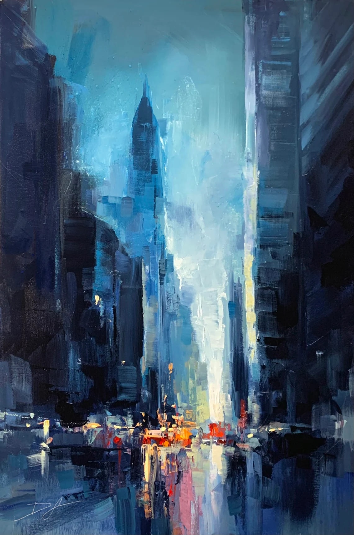 "Foggy Giants" - Cityscapes - Original Painting