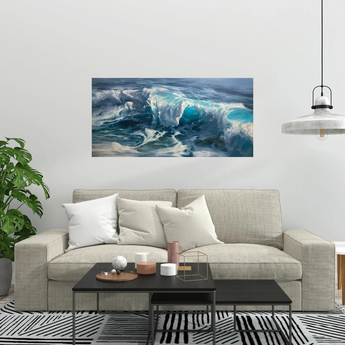 "Glimpses Of Clarity" - Seascape Artwork Sample on Wall