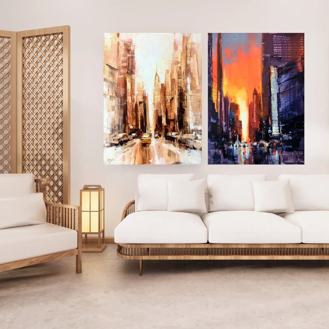 "Golden Gateway" - Cityscapes Artwork Sample on Wall