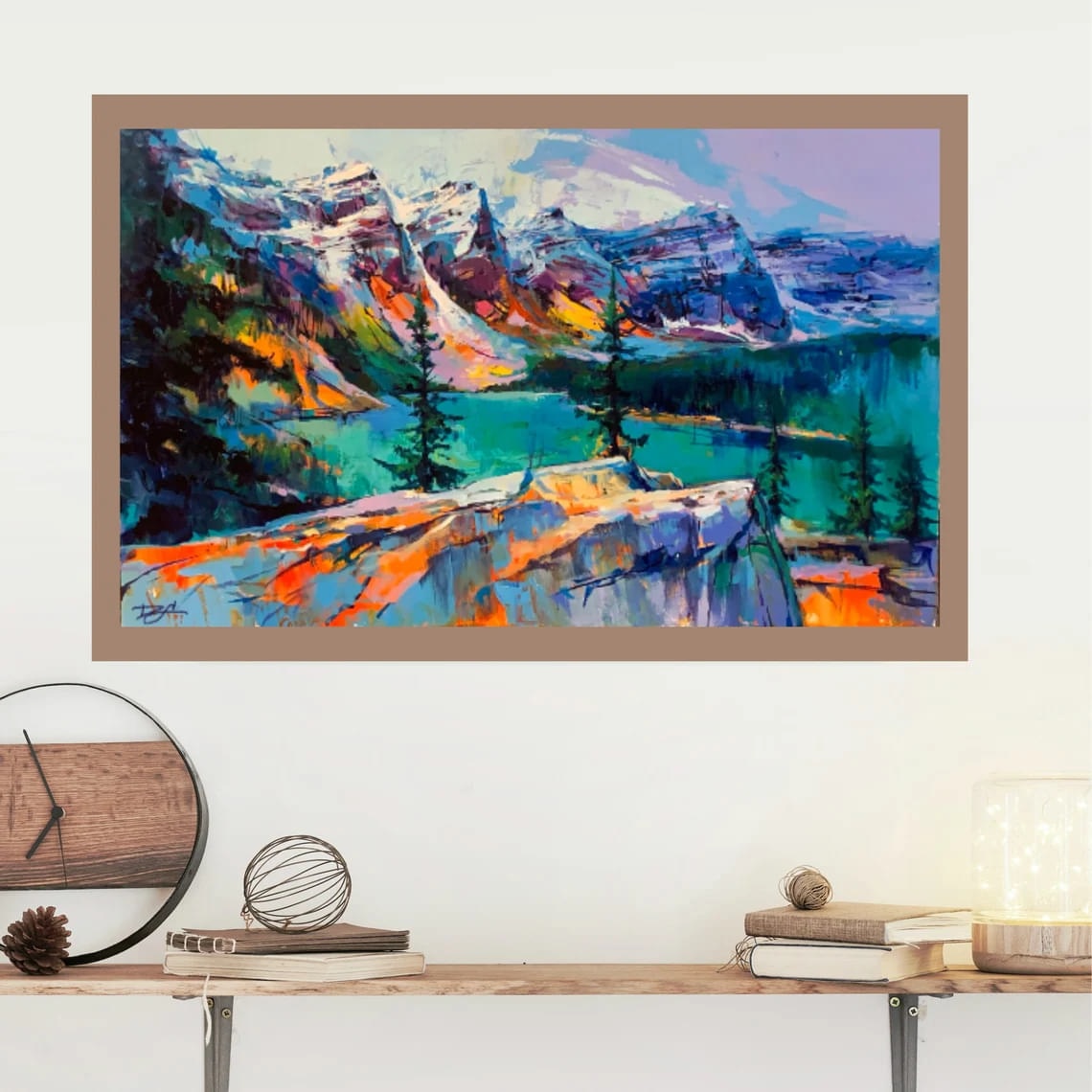 "Lake Moraine" - Landscapes Artwork Sample on Wall