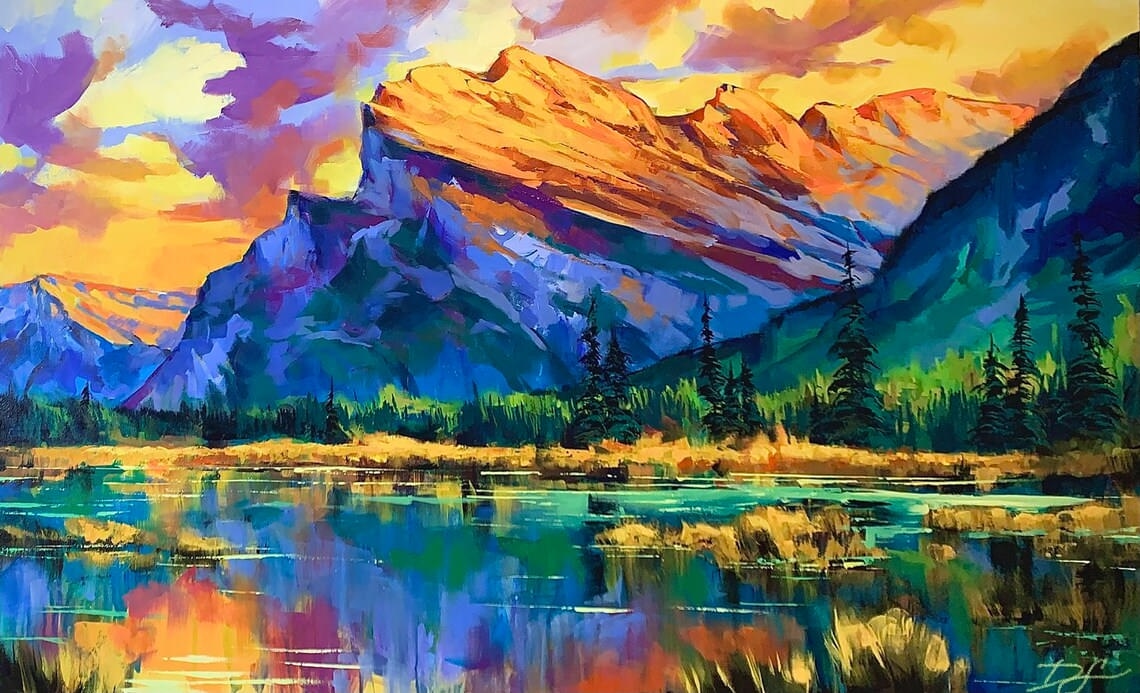 "Mount Rundle" - Landscapes Artwork