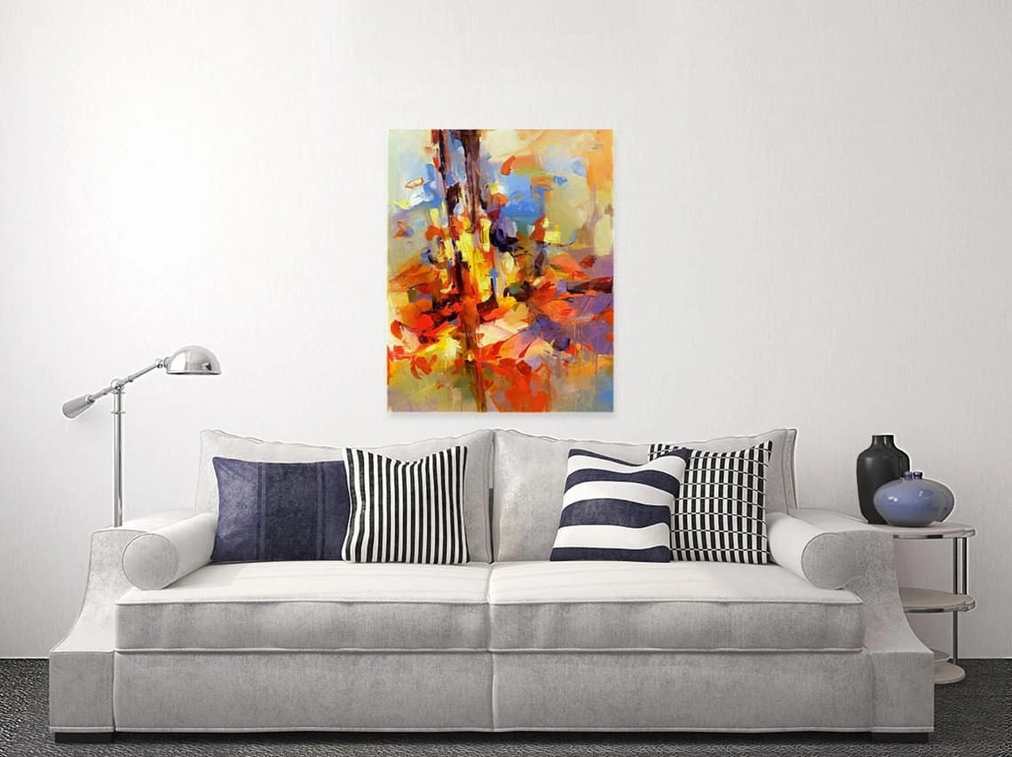 "Octaves" - Abstract - Original Painting Sample on Wall