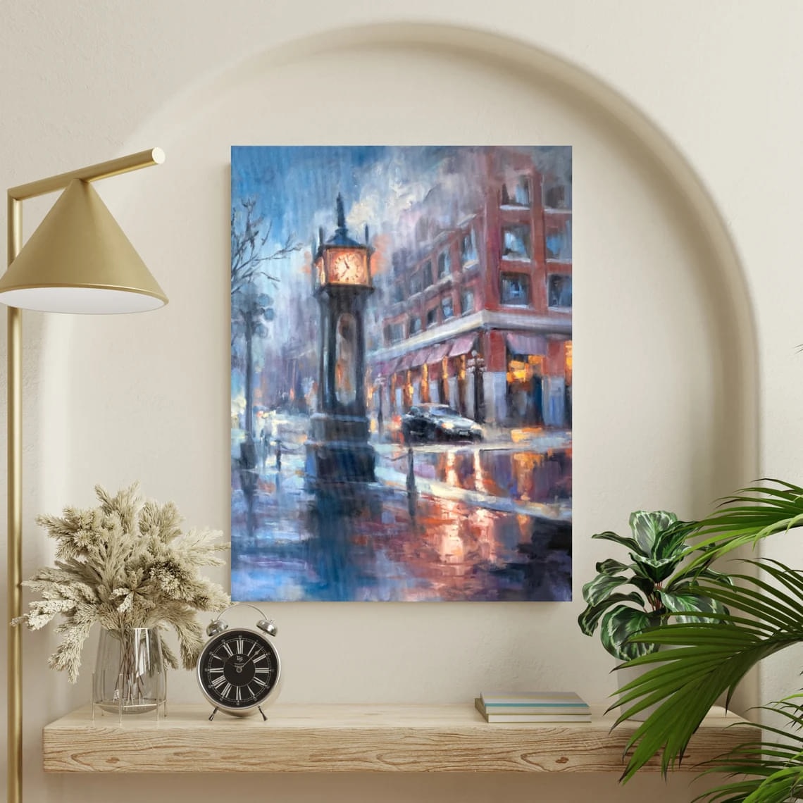 "One Cold Morning" - Cityscapes Artwork Sample on Wall
