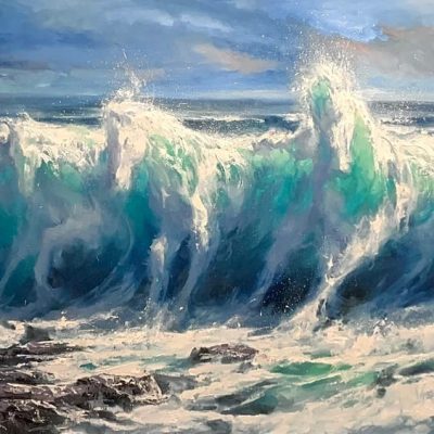 "Poseidon’s Messengers" - Seascapes - Original Painting