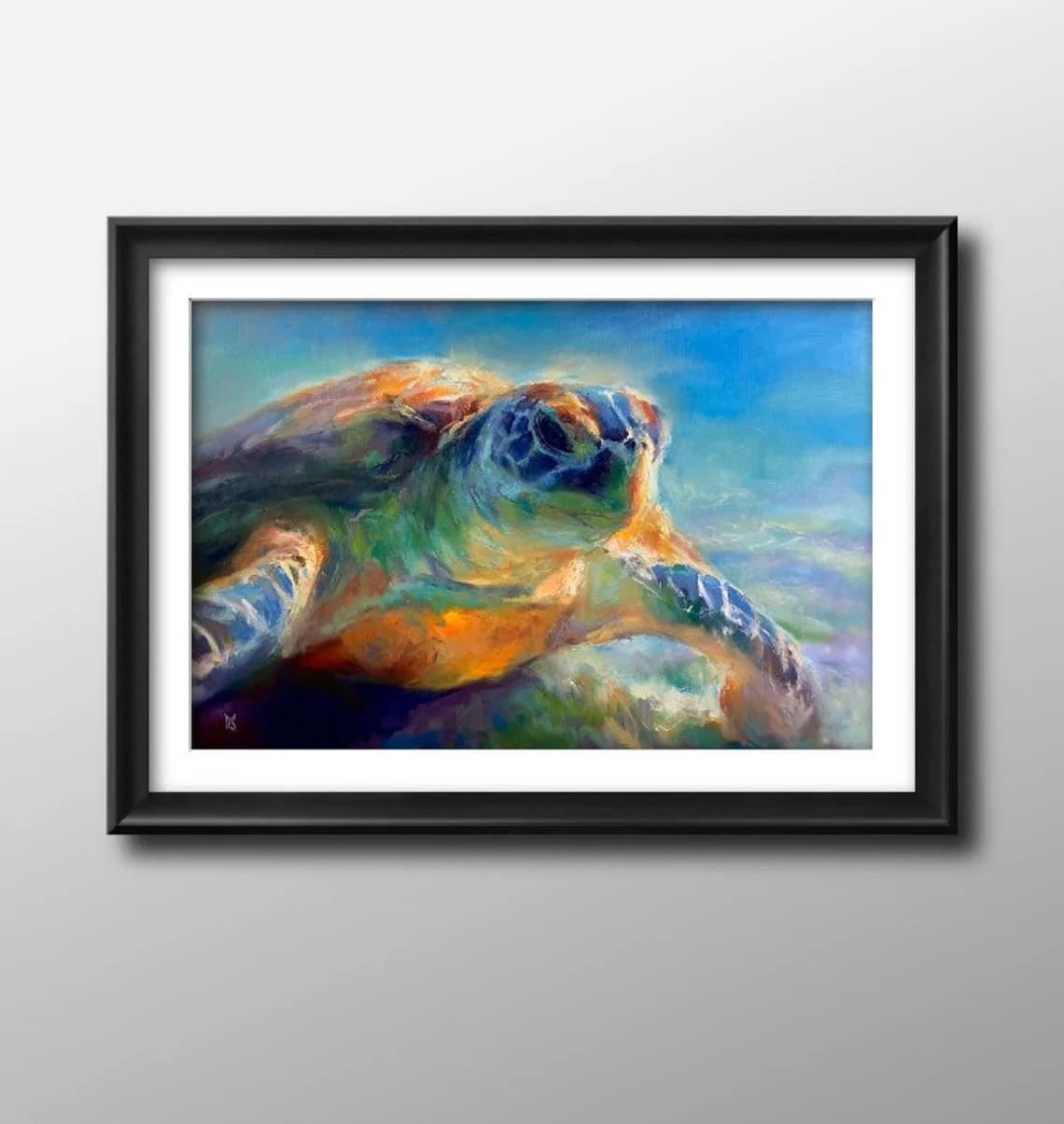 "Prisma" - Turtle - Wildlife Artwork Sample on Wall