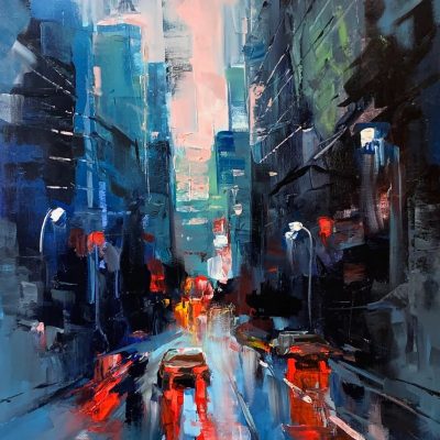 "Red Fireflies" - Cityscapes Artwork