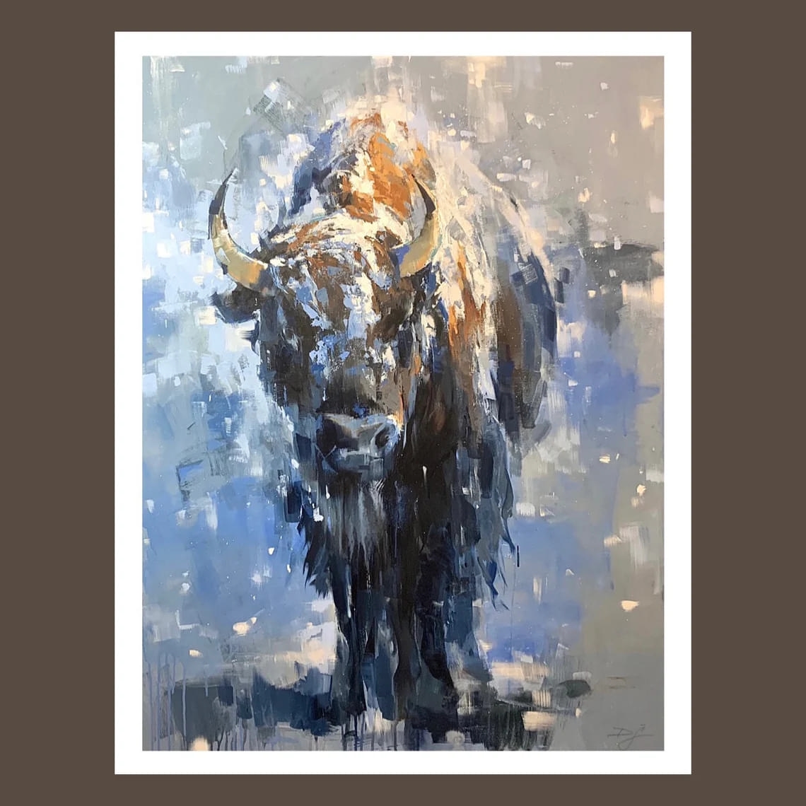 "Snow Giant" - Bison - Wildlife Artwork Sample