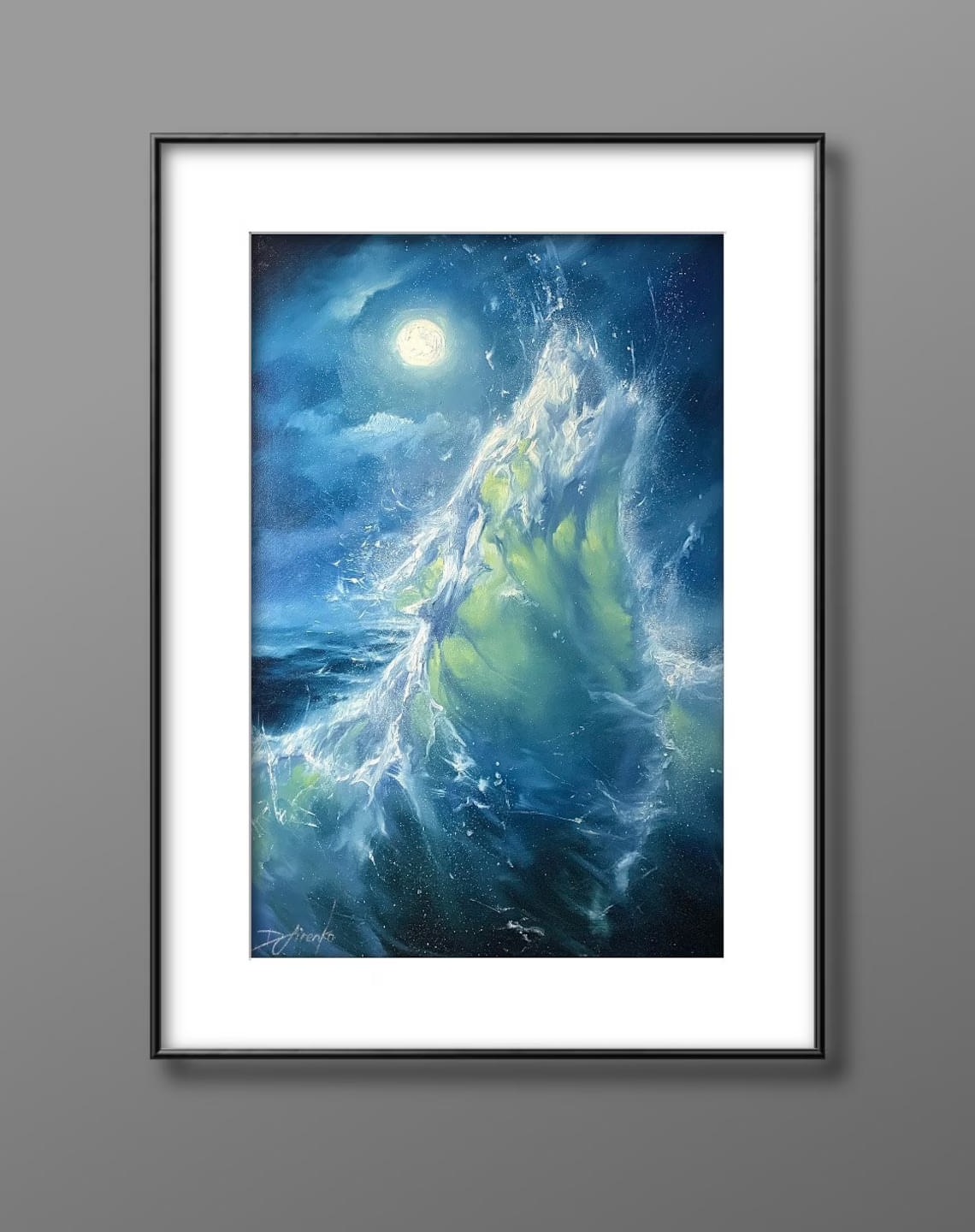 "Soul Searching" - Seascape Artwork Sample on Wall