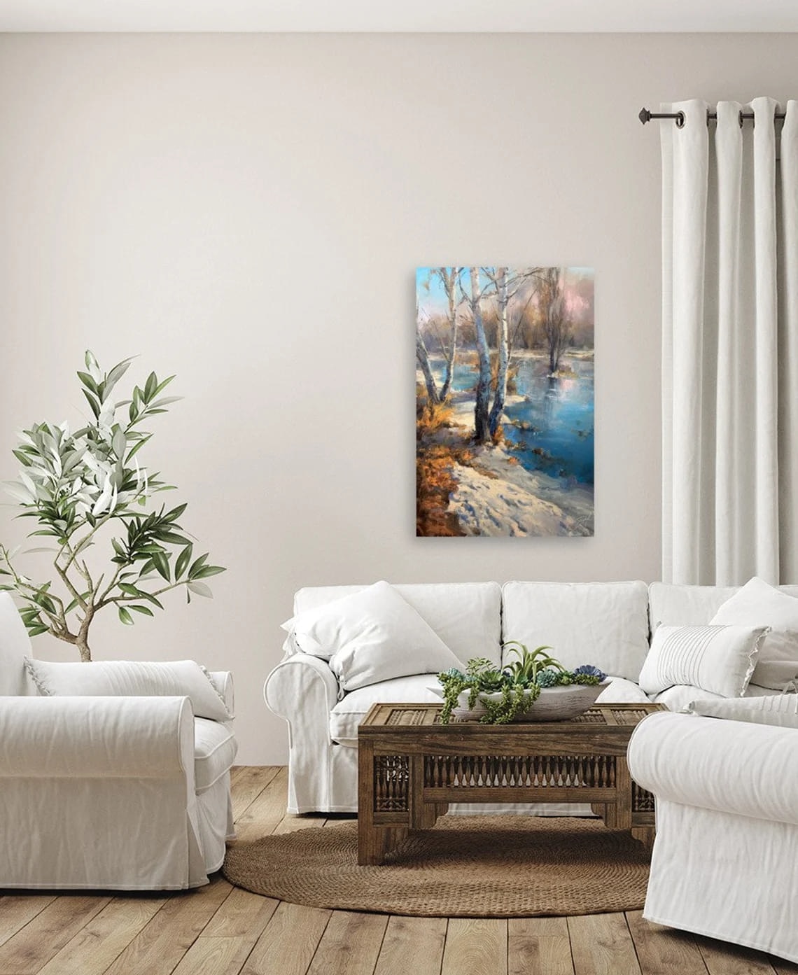 "Thawing" - Landscapes Artwork Sample on Wall
