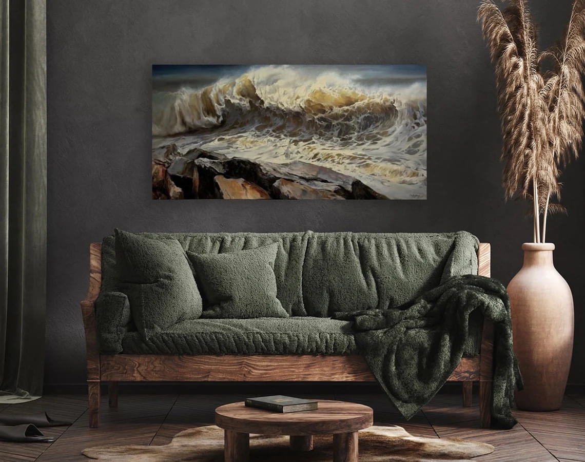 "The Emperor" - Seascapes - Original Painting Sample on Wall