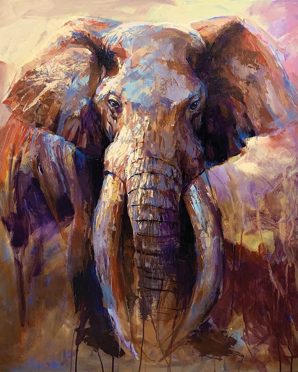 "The Great Tusker" - Elephant - Wildlife Artwork