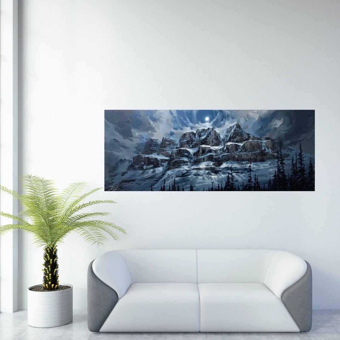 "The Moon Castle" - Landscapes Artwork Sample on Wall