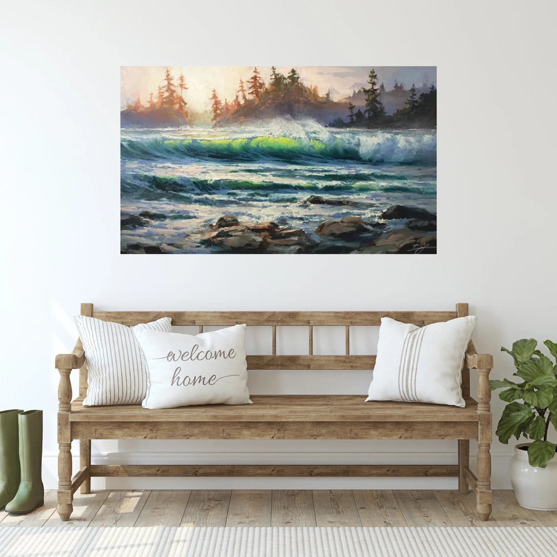 "Tranquility And Power" - Seascape Artwork Sample on Wall