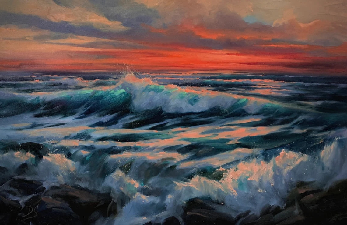 "Twilight Turmoil" - Seascapes - Original Painting