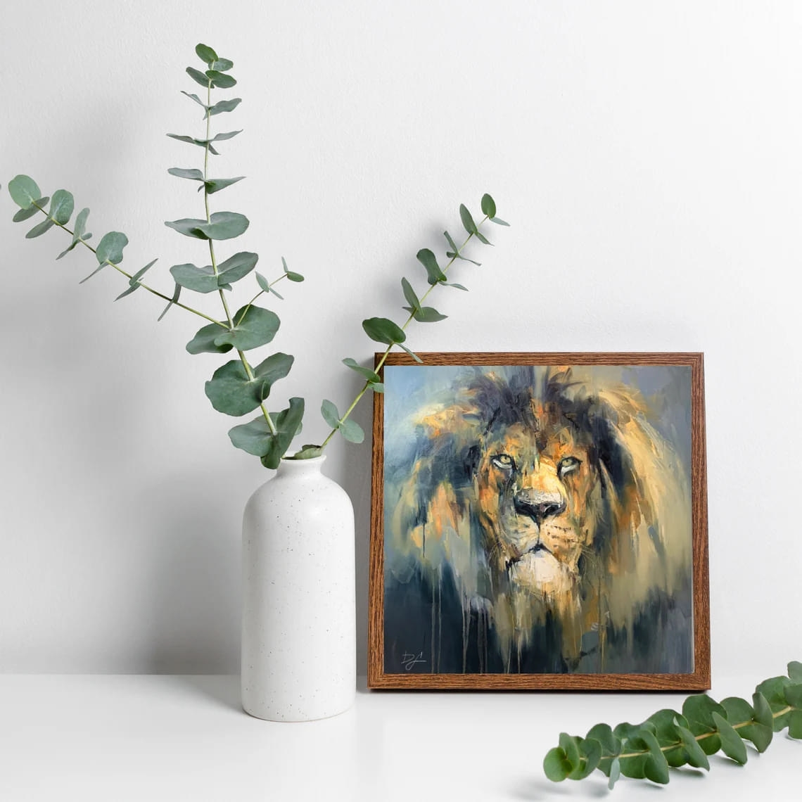 "Weary and Proud" - Lion - Wildlife Artwork Sample