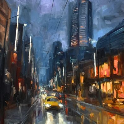 "Welcome Back" - Cityscapes - Original Painting