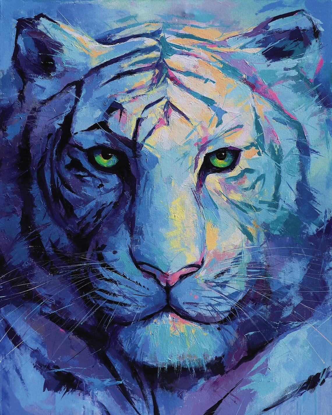 "White Tiger" - Tiger - Wildlife Artwork