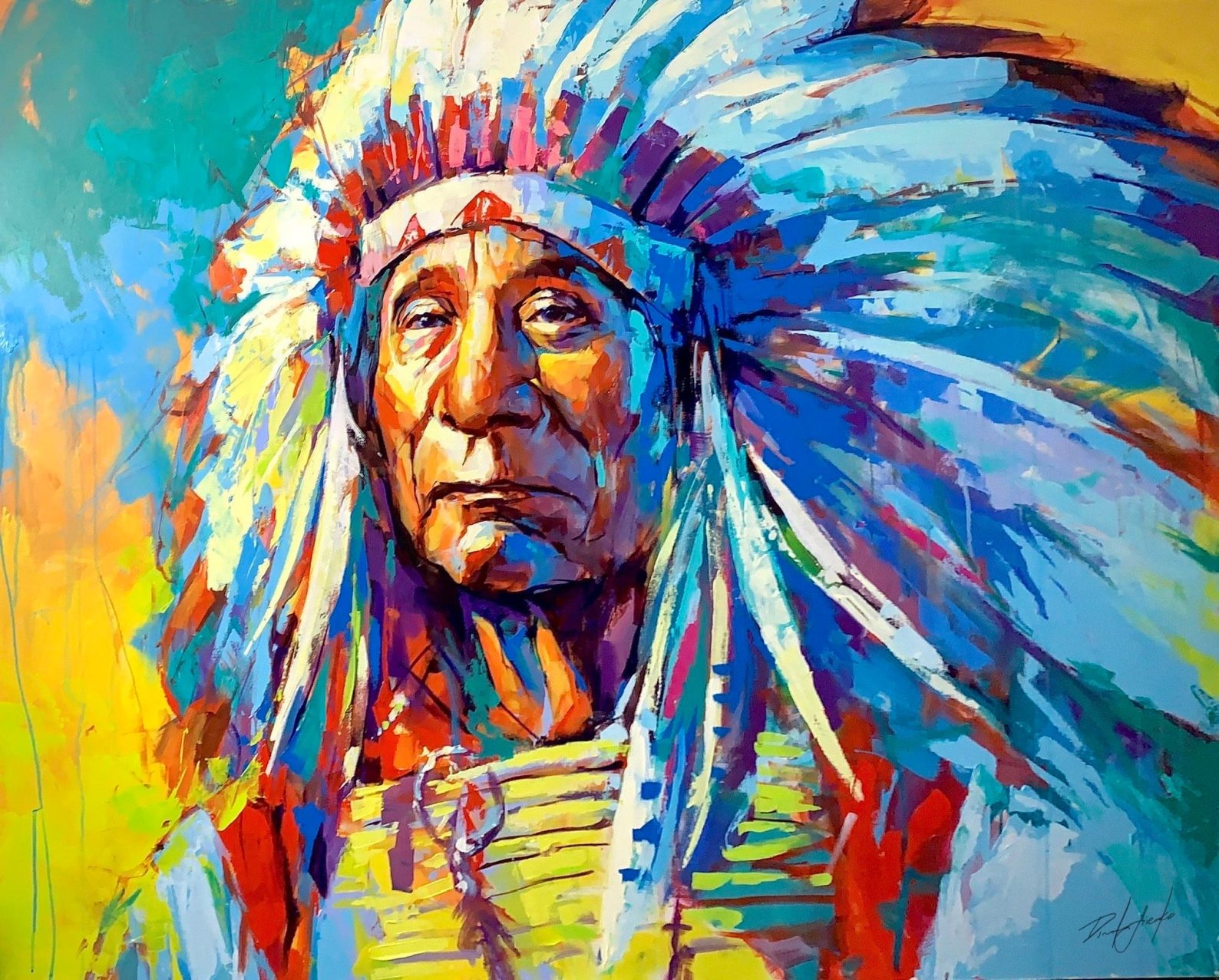 "Chief Red Cloud" - Stampede 2023 Series - Original Painting