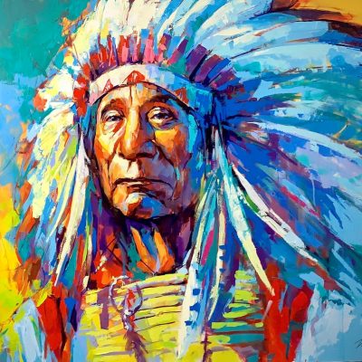 "Chief Red Cloud" - Stampede 2023 Series - Original Painting