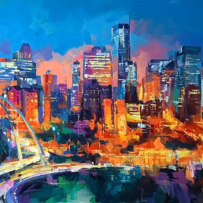 "Edmonton Nights" - Stampede 2023 Series - Original Painting